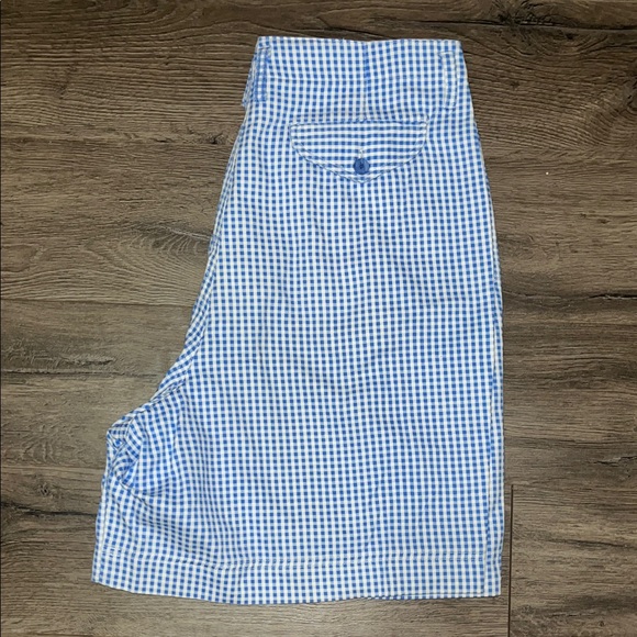 Basic Editions Pants - Basic Editions blue and white gingham shorts